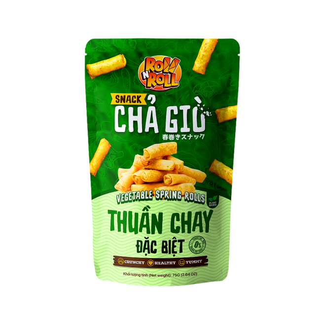 ROLL N' ROLL Vegetable Spring Rolls 75g (Case 40)