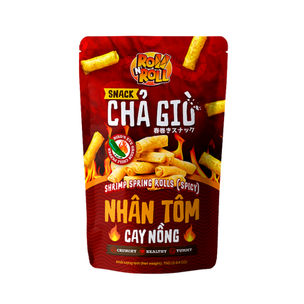 ROLL N' ROLL Snack Shrimp Spring Rolls (Spicy) 75g (Case 40)