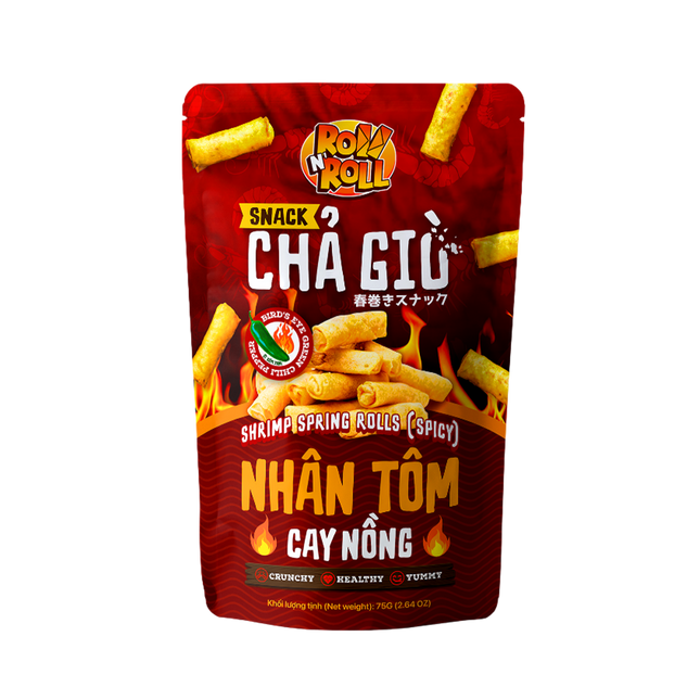 ROLL N' ROLL Snack Shrimp Spring Rolls (Spicy) 75g (Case 40)