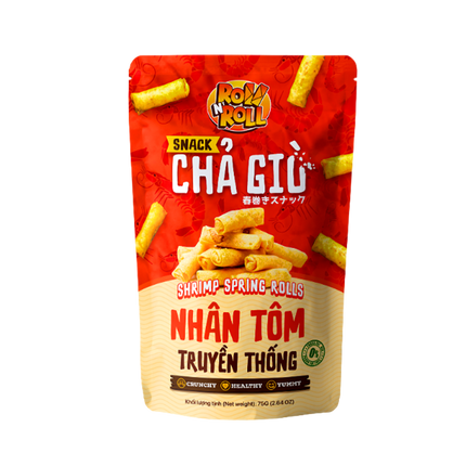 ROLL N' ROLL Snack Shrimp Spring Rolls 75g (Case 40)