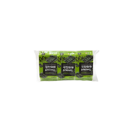 GWANGCHEON Crispy Seaweed Snacks Olive Oil & Green Tea Flavour (3pcs) 12g (Case 24)