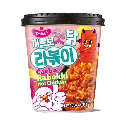 DELIEF Carbonara Hot Chicken Rabokki 180g (Case 24)