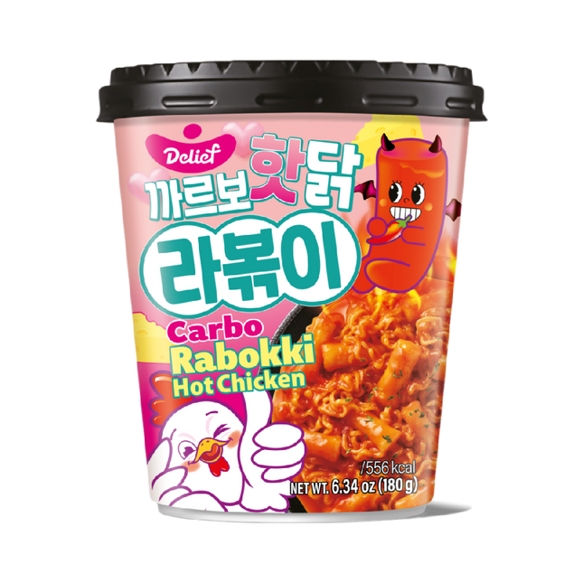 DELIEF Carbonara Hot Chicken Rabokki 180g (Case 24)