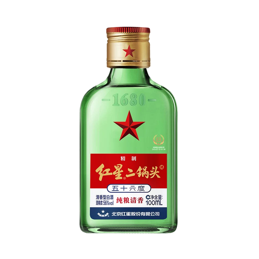 HONGXING Erguotou Sorghum Spirit 56% 100ml (Case 24)