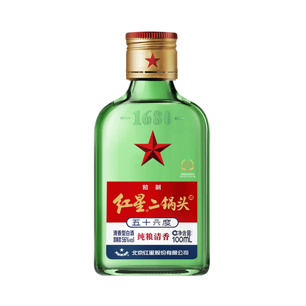 HONGXING Erguotou Sorghum Spirit 56% 100ml (Case 24)