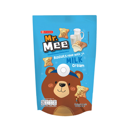 MR.MEE Biscuit Filled with Cream - Milk 22g (Case 144)