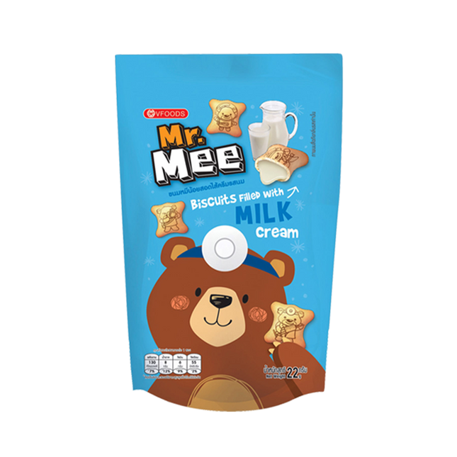 MR.MEE Biscuit Filled with Cream - Milk 22g (Case 144)