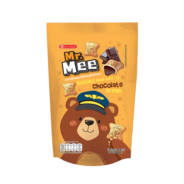 MR.MEE Biscuit Filled with Cream - Chocolate 22g (Case 144)