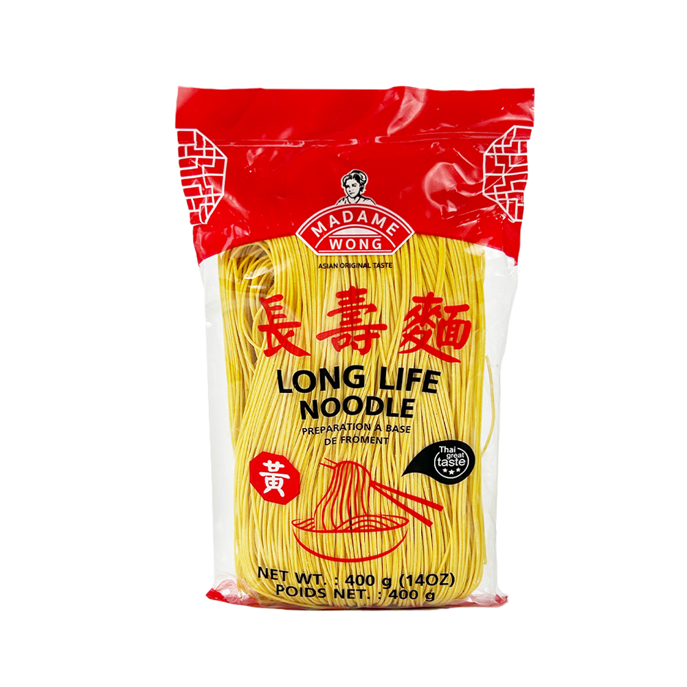 MADAME WONG Long Life Noodle (Yellow) 400g (Case 50)