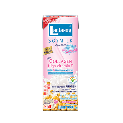 LACTASOY Soy Milk Light Plus Collagen 250ml (Case 36)