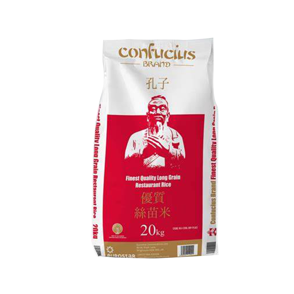 CONFUCIUS Finest Quanlity Long Grain Restaurant Rice 20kg (Case 1)