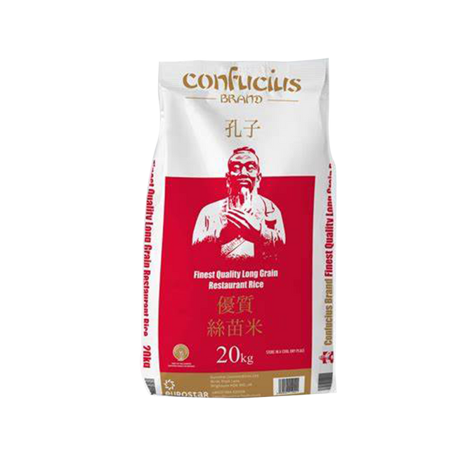 CONFUCIUS Finest Quanlity Long Grain Restaurant Rice 20kg (Case 1)