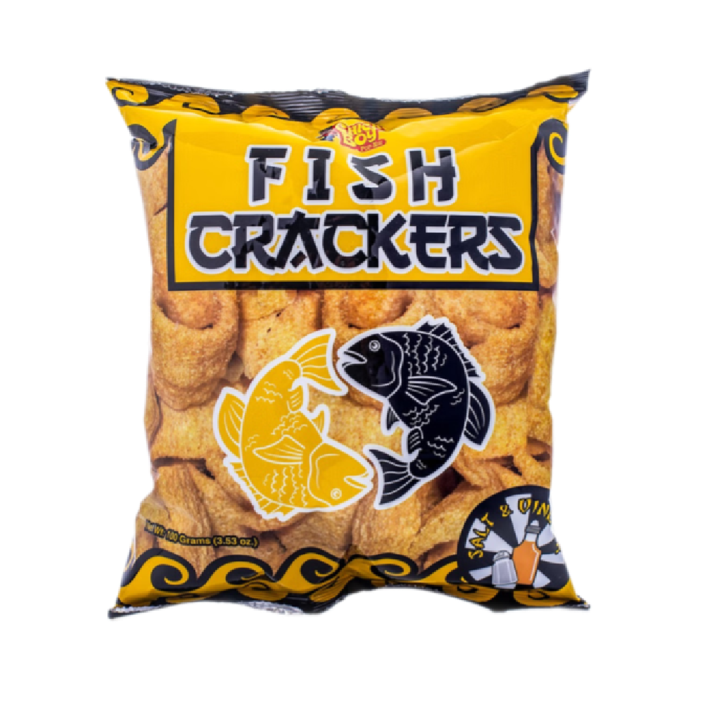 CHICKBOY Fish Crackers Salt & Vinegar 100g (Case 24)