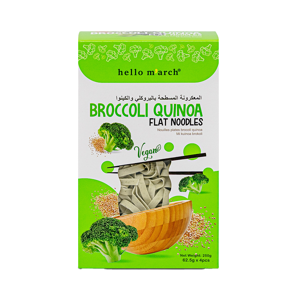 HELLO M'ARCH Broccoli Quinoa Flat Noodles 250g (Case 12)