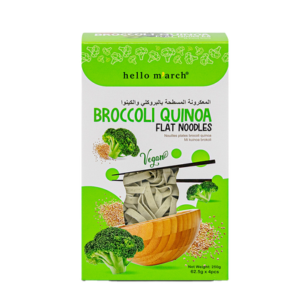 HELLO M'ARCH Broccoli Quinoa Flat Noodles 250g (Case 12)