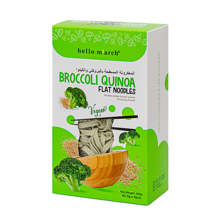 HELLO M'ARCH Broccoli Quinoa Flat Noodles 250g (Case 12)