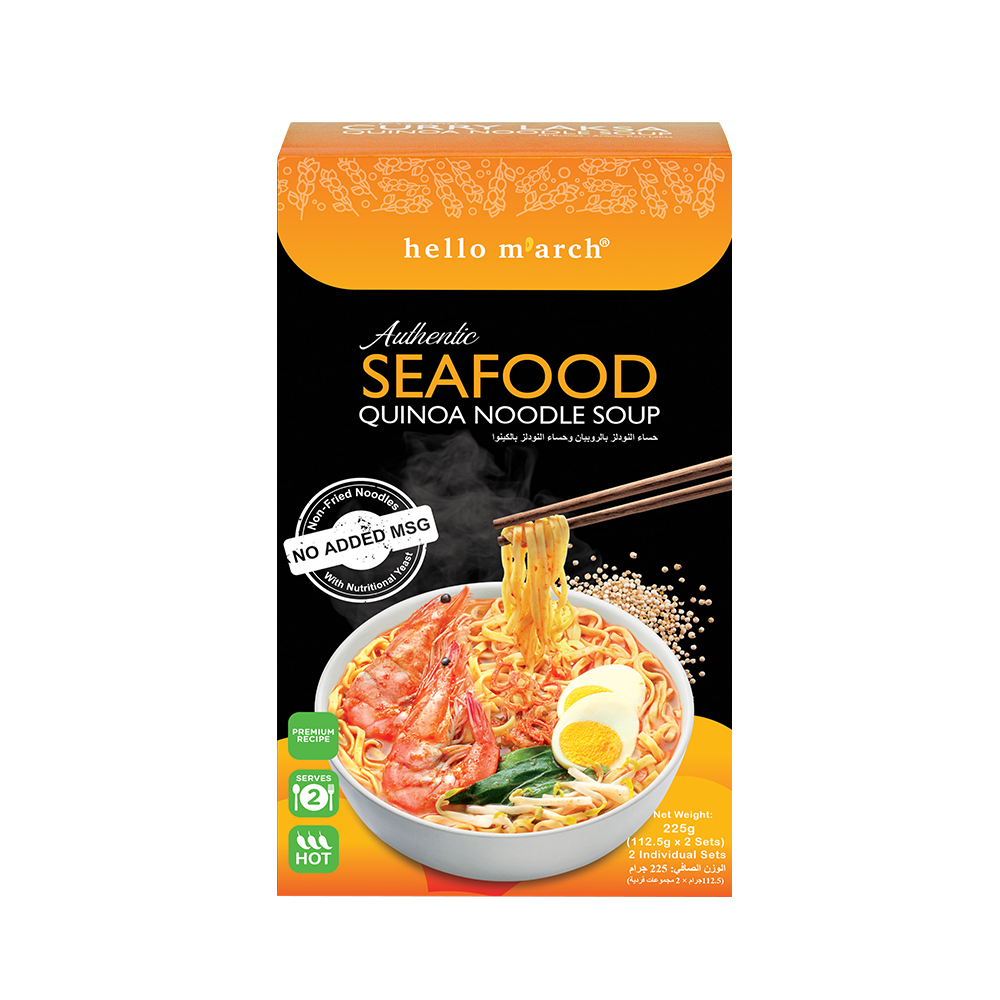 HELLO M'ARCH Authentic Seafood Quinoa Noodle Soup 225g (Case 16)