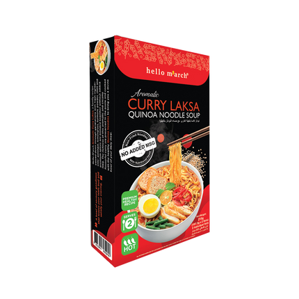 HELLO M'ARCH Aromatic Curry Laksa Quinoa Noodle Soup 215g (Case 16)