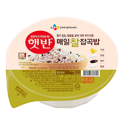 CHEIL JEDANG Cooked Rice Mixed Grain & Glutinous Rice 210g (Case 36)