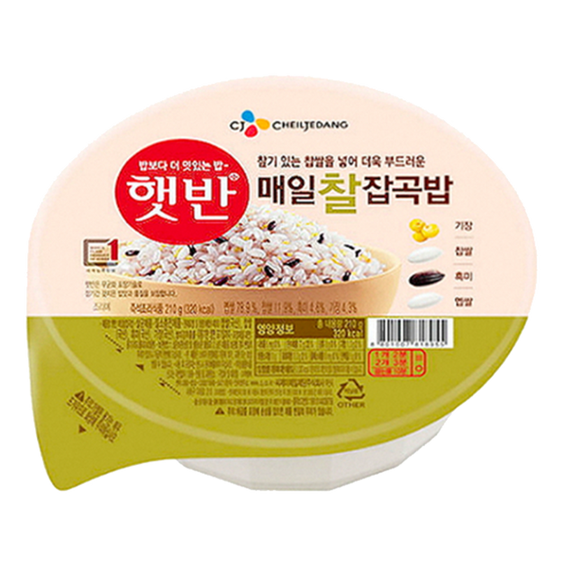 CHEIL JEDANG Cooked Rice Mixed Grain & Glutinous Rice 210g (Case 36)