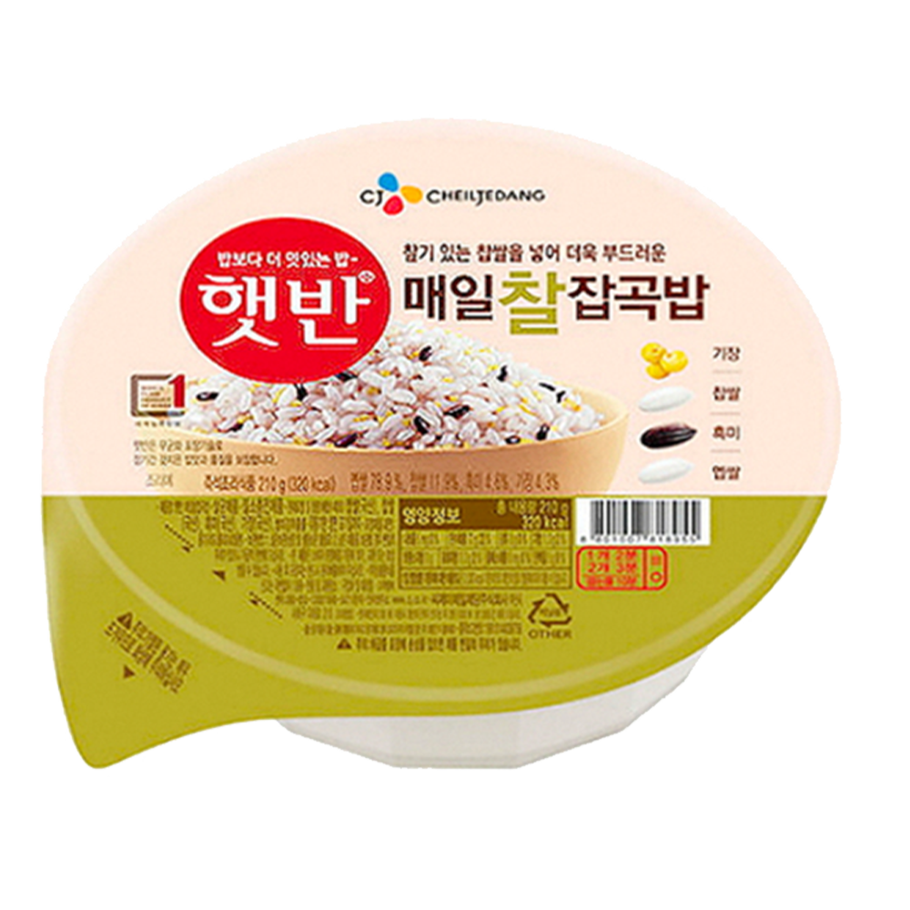 CHEIL JEDANG Cooked Rice Mixed Grain & Glutinous Rice 210g (Case 36)