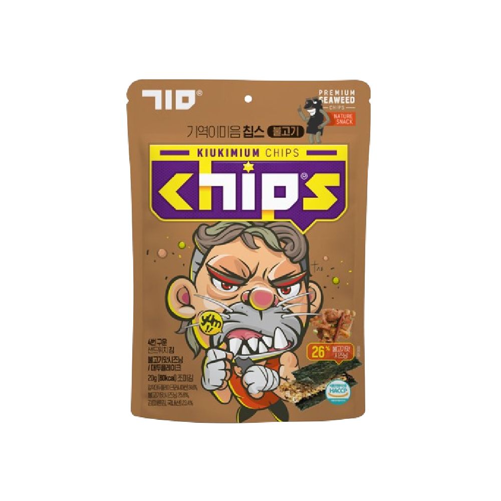 KIUKIMIUM Seaweed Chip Bulgogi Flavor 20g (Case 30)