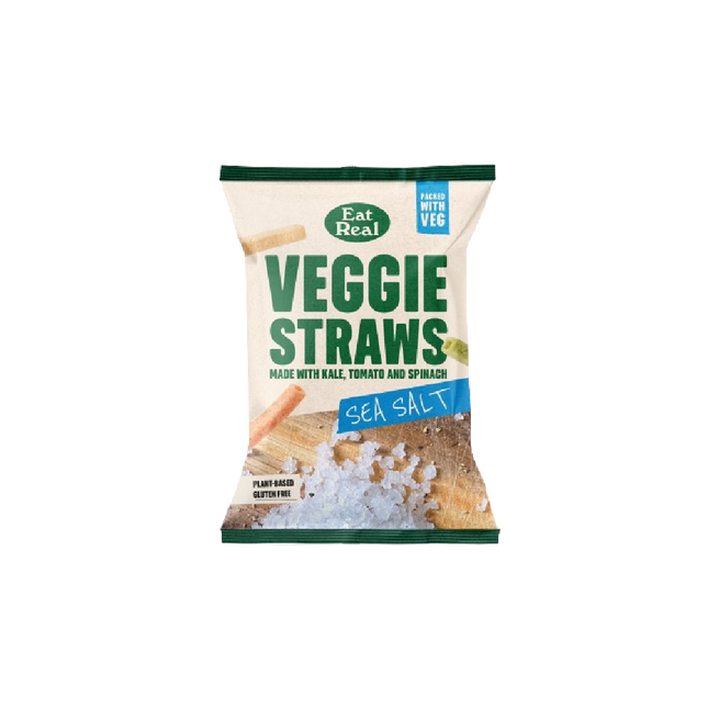 EAT REAL Veggie Straws Sea Salt 110g (Case 10)
