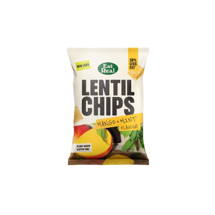 EAT REAL Lentil Chips Mango & Mint 95g (Case 10)