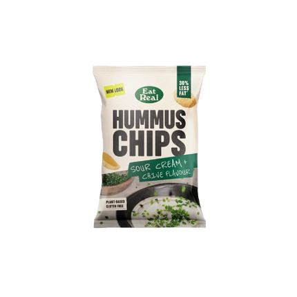 EAT REAL Hummus Chips Sour Cream & Chive 110g (Case 10)