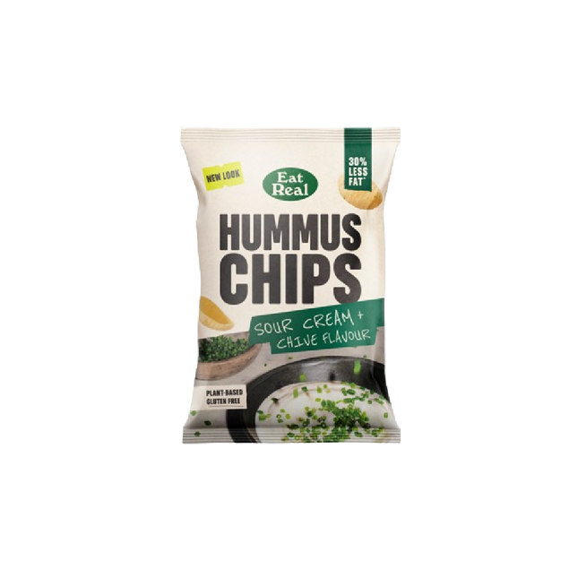 EAT REAL Hummus Chips Sour Cream & Chive 110g (Case 10)