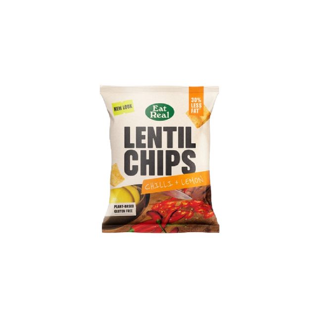 EAT REAL Lentil Chips Chilli & Lemon 40g (Case 18)