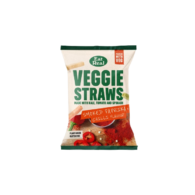 EAT REAL Veggie Straws Smoked Paprika & Chilli 110g (Case 10)
