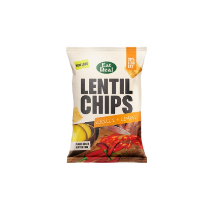 EAT REAL Lentil Chips Chilli & Lemon 95g (Case 10)