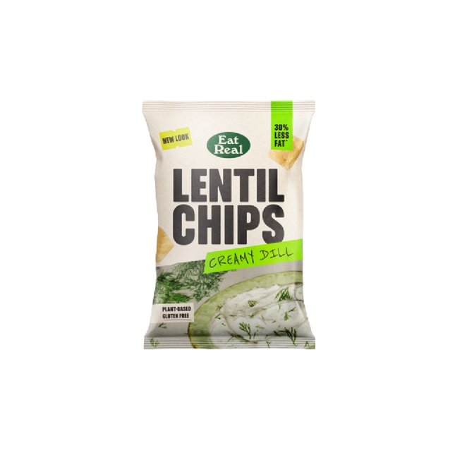 EAT REAL Lentil Chips Creamy Dill 95g (Case 10)