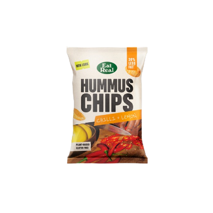 EAT REAL Hummus Chips Chilli & Lemon 110g (Case 10)