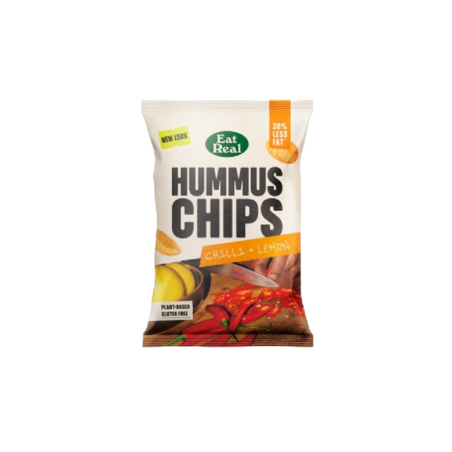 EAT REAL Hummus Chips Chilli & Lemon 110g (Case 10)