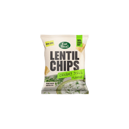 EAT REAL Lentil Chips Creamy Dill 40g (Case 18)