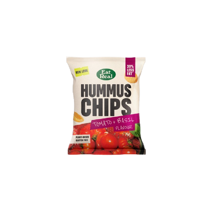 EAT REAL Hummus Chips Tomato & Basil 45g (Case 18)
