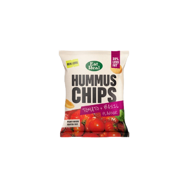 EAT REAL Hummus Chips Tomato & Basil 45g (Case 18)