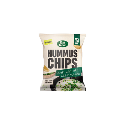 EAT REAL Hummus Chips Sour Cream & Chive 45g (Case 18)