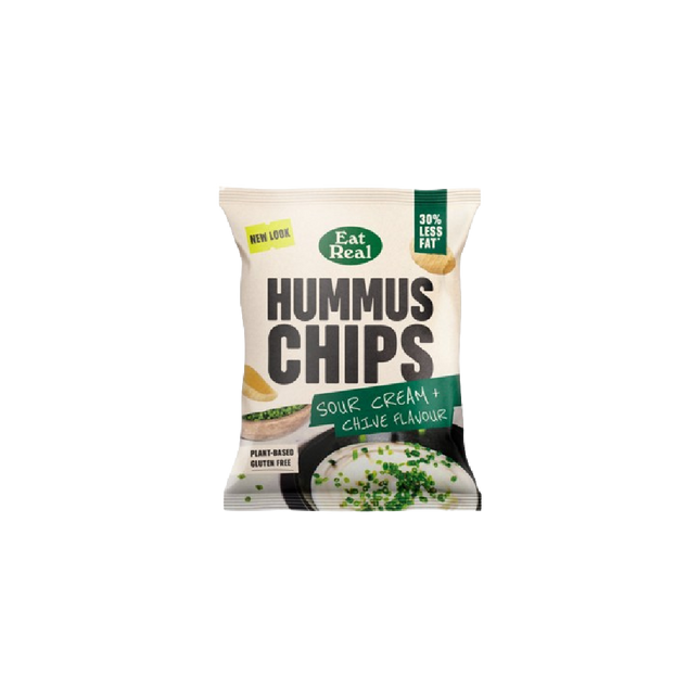 EAT REAL Hummus Chips Sour Cream & Chive 45g (Case 18)