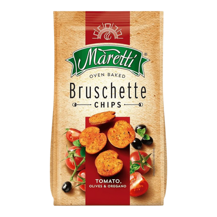 MARETTI Bruschette Chips (Italian Style) - Tomato, Olives & Oregano 70g (Case 15)