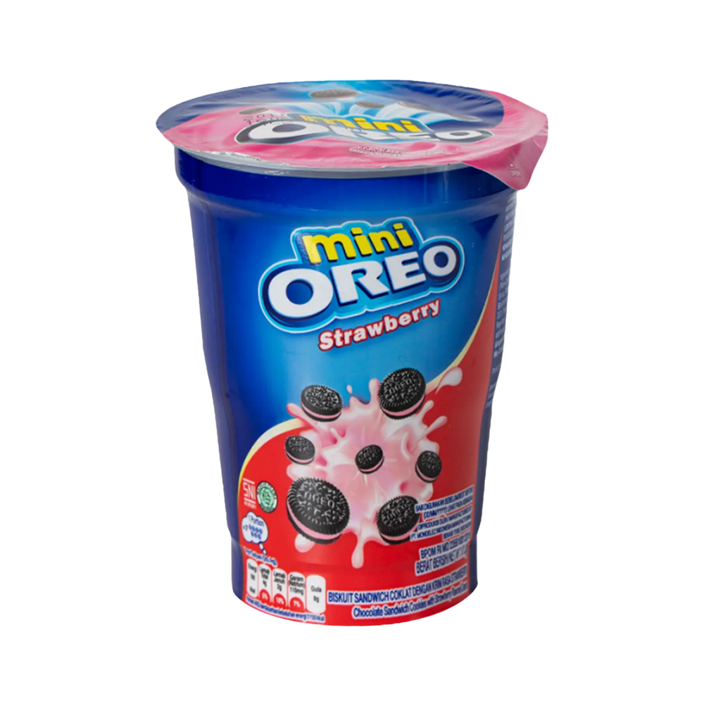 OREO Mini Cups Strawberry Cookies 61.3g (Case 24)