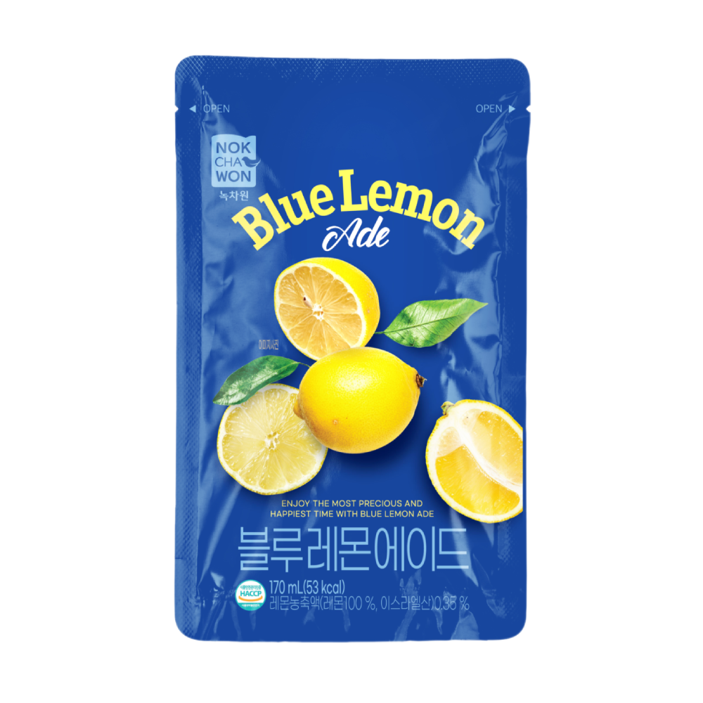 NOKCHAWON Blue Lemon Ade Pouch Drink 170ml (Case 30)