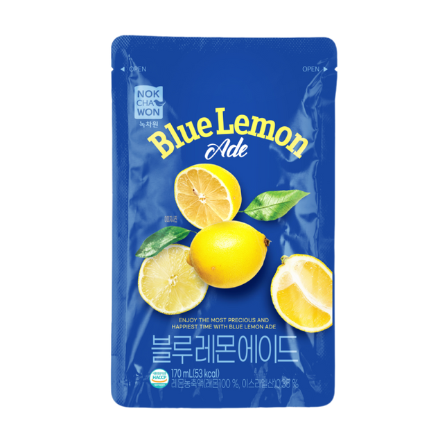 NOKCHAWON Blue Lemon Ade Pouch Drink 170ml (Case 30)