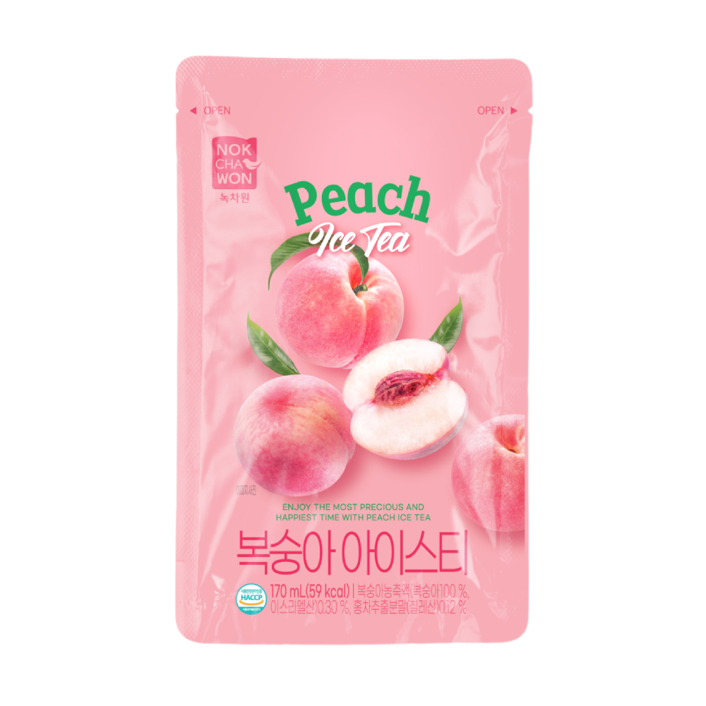 NOKCHAWON Peach Ice Tea Pouch Drink 170ml (Case 30)