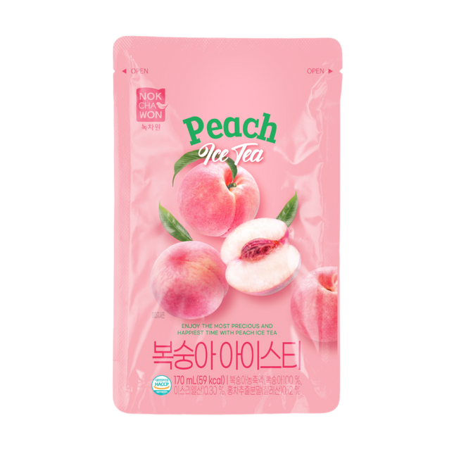 NOKCHAWON Peach Ice Tea Pouch Drink 170ml (Case 30)