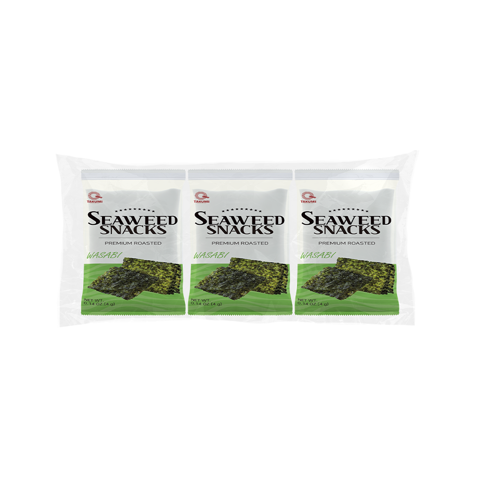 TAKUMI Seaweed Snack Wasabi (3pcs) (3pcs × 4g) (Case 24)