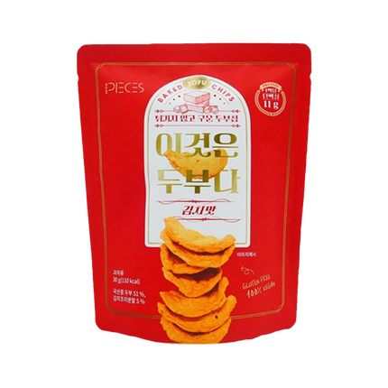 ALL THE PIECES Baked Tofu Chips Kimchi Flavour 30g (Case 50)
