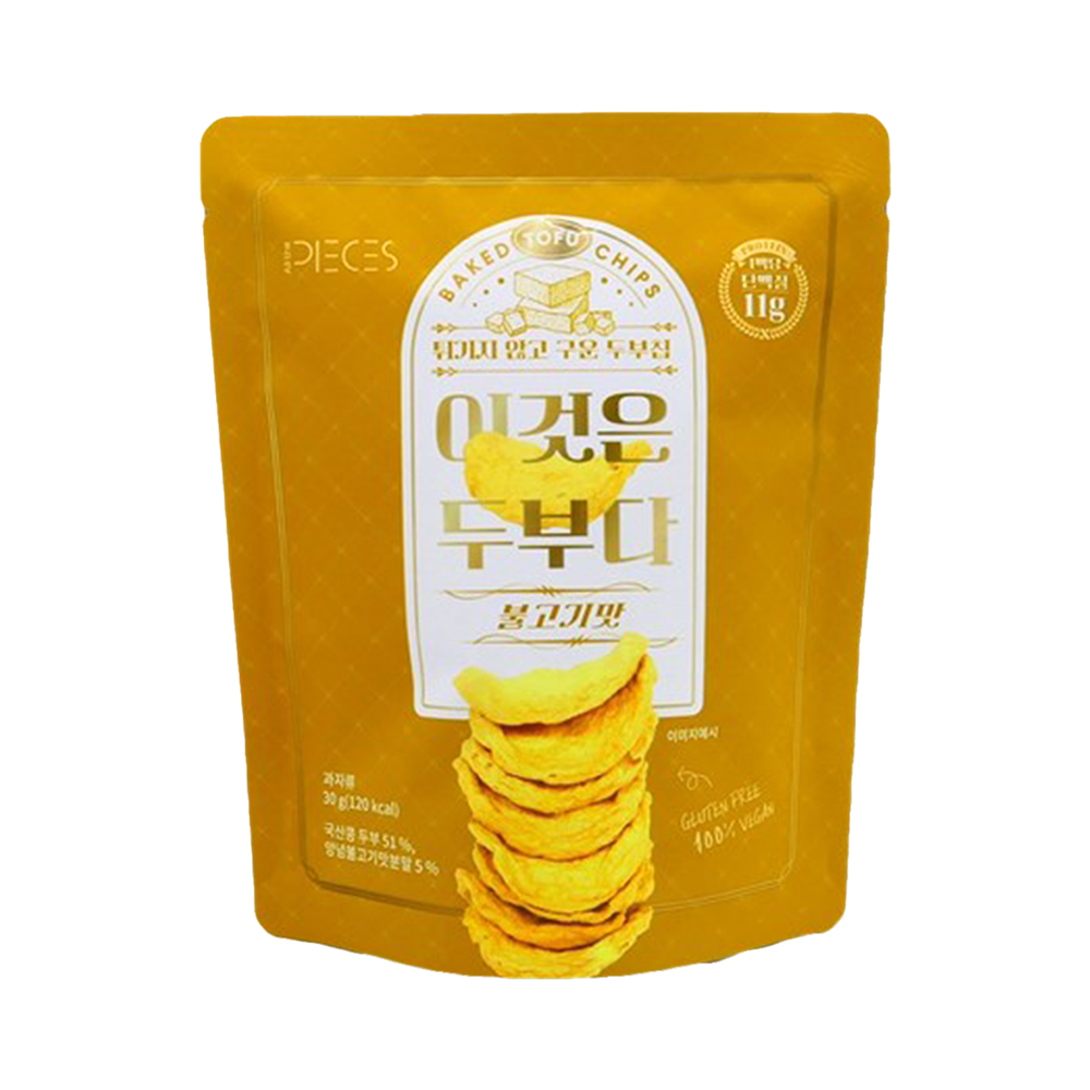 ALL THE PIECES Baked Tofu Chips Bulgogi Flavour 30g (Case 50)